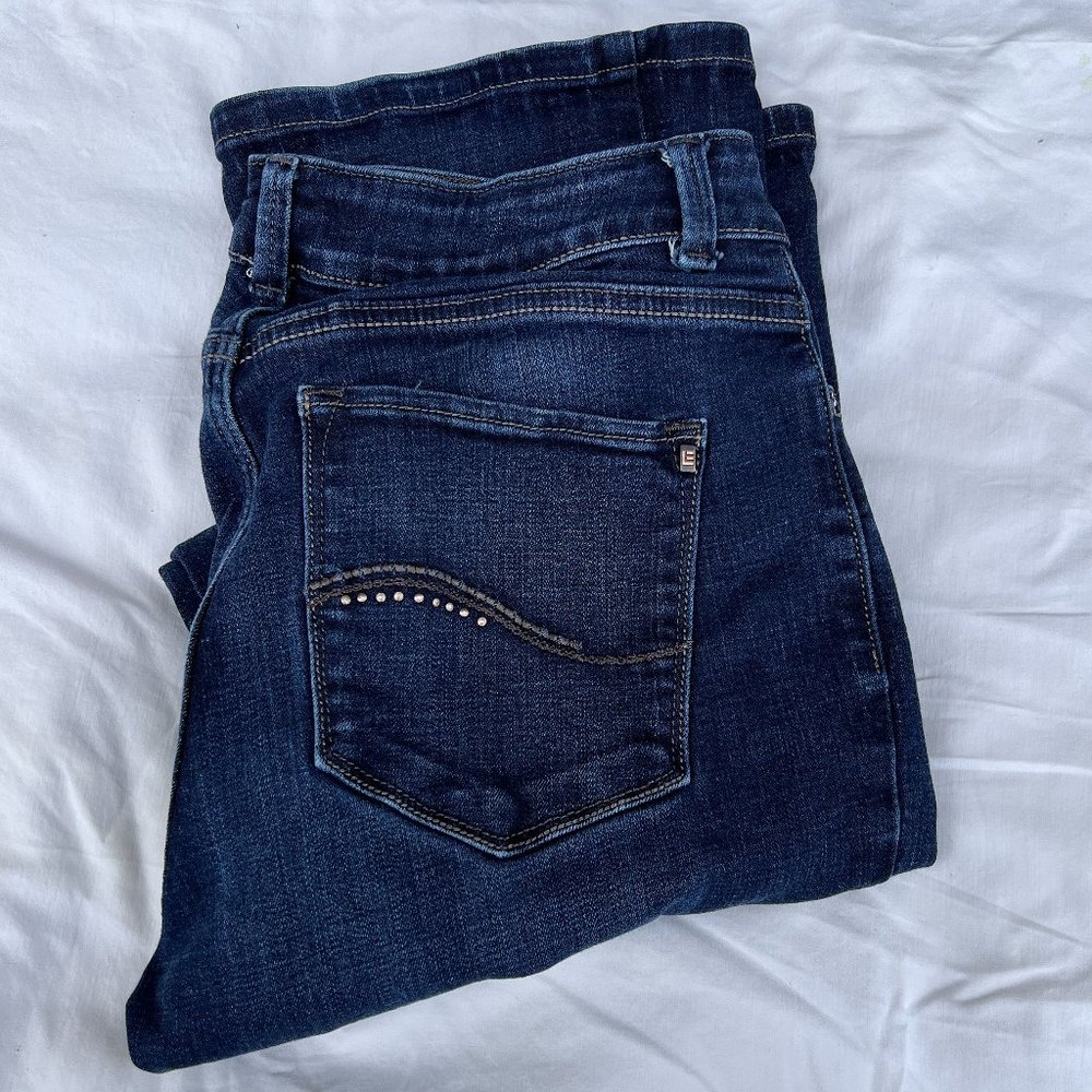Lee Modern Series women's riveted 5-pocket denim jeans Curvy Fit Boot Cut Sz 8P